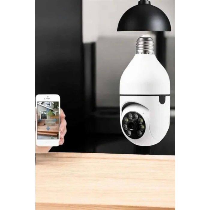 Güvenlik Kamerası Wifi Kamera Duylu Ev Kamerası Wifi Bağlantılı Dönebilen