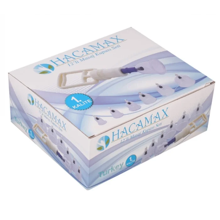 Hacamat Kupası 12’li Çekme Seti Vakumlu Masaj Aleti (5047)