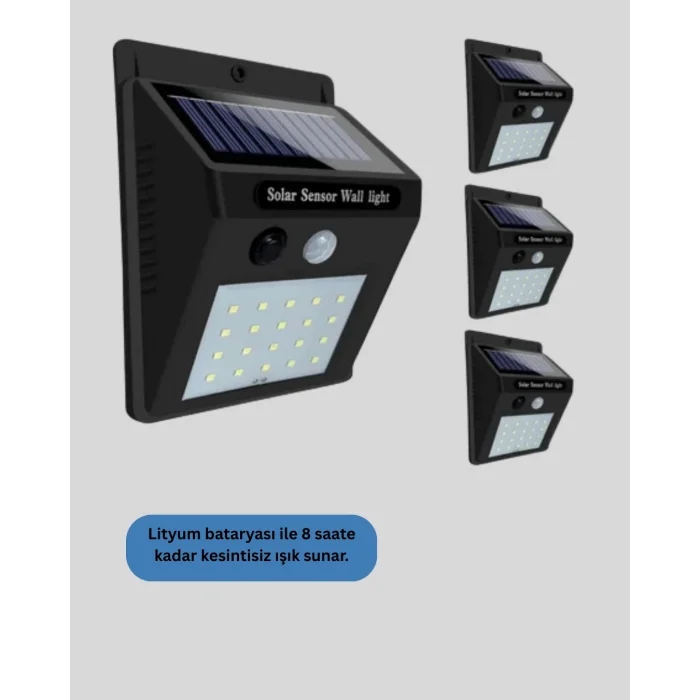 Hareket Algılamalı Solar LED Güvenlik Lambası Yeni Nesil
