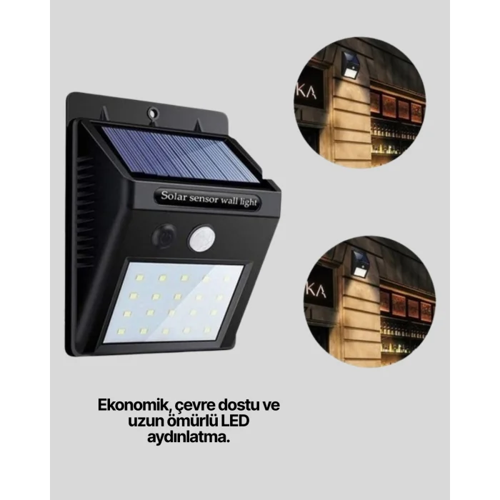 Hareket Algılamalı Solar LED Güvenlik Lambası Yeni Nesil