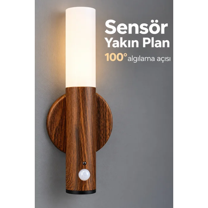 Hareket Sensörlü Kablosuz Gün Işığı Duvar Lambası