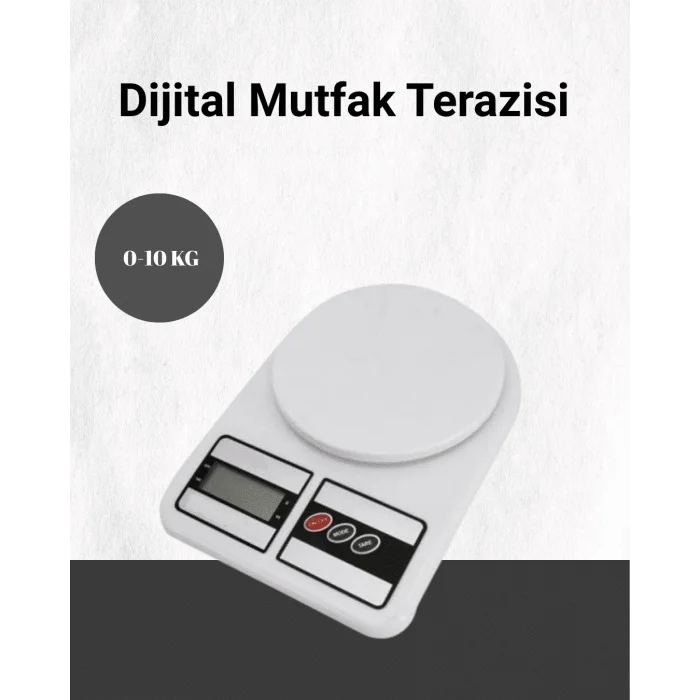 Hassas Ölçüm İçin Dijital Mutfak Tartısı – 10 Kg Kapasiteli