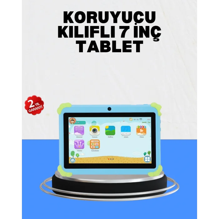 HD Ekranlı 7 İnç Tablet WiFi ve Bluetooth Bağlantılı