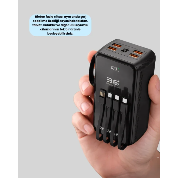 Hızlı Şarj Destekli Powerbank Tüm Cihazlarla Uyumlu