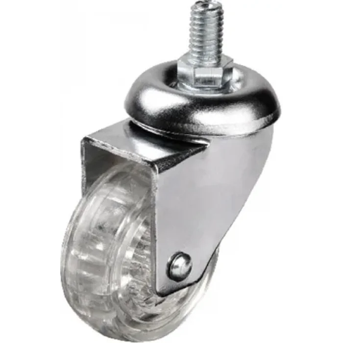 Hts 302 - 50x20 mm Şeffaf Makaralı Vidalı Teker