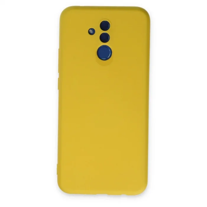 Huawei Mate 20 Lite Kılıf Nano İçi Kadife Silikon - Sarı
