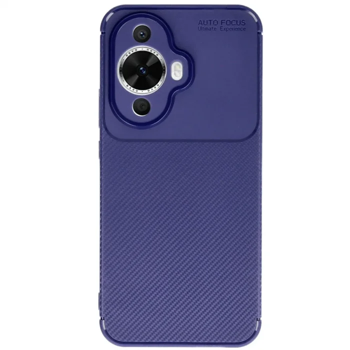 Huawei Nova 12s Kılıf Auto Focus Karbon Kapak - Lacivert