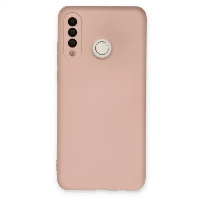 Huawei P30 Lite Kılıf Nano İçi Kadife Silikon - Pudra