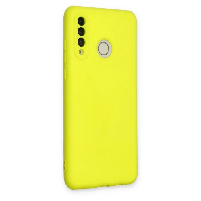 Huawei P30 Lite Kılıf Nano İçi Kadife Silikon - Sarı