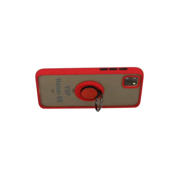 Huawei Y5p Kılıf Montreal Yüzüklü Silikon Kapak - Kırmızı
