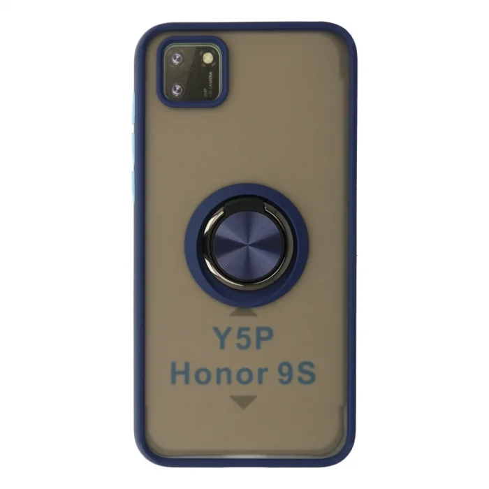 Huawei Y5p Kılıf Montreal Yüzüklü Silikon Kapak - Lacivert