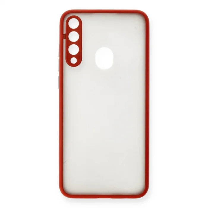 Huawei Y6p Kılıf Montreal Silikon Kapak - Kırmızı