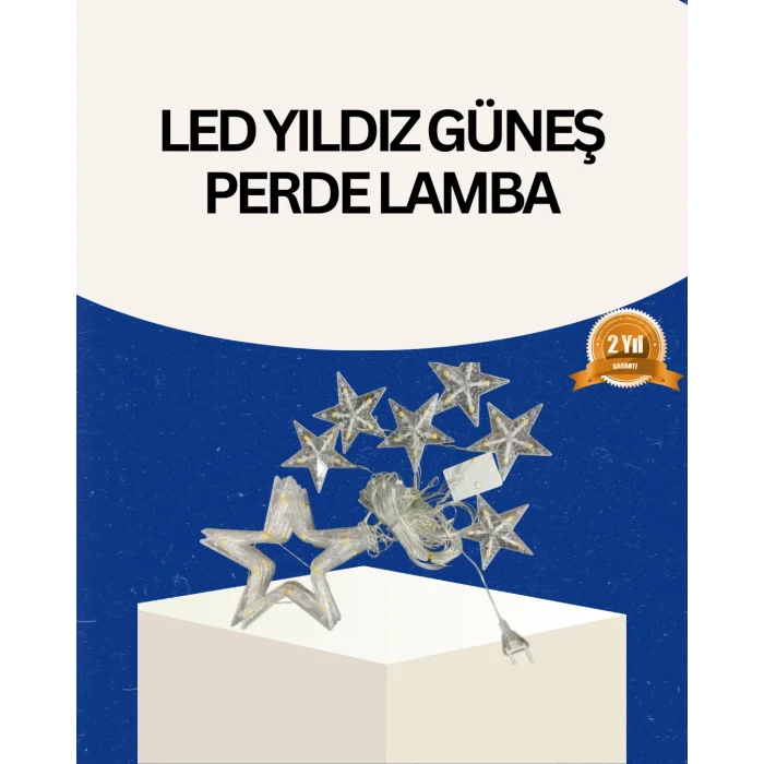 İç Mekan Uyumlu Yıldız Peri Led Perde 3x3 Metre