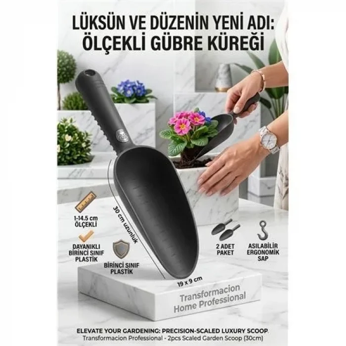 2li Set Ölçekli Bahçe Küreği, Çok Amaçlı Toprak Gübre Mama Aktarma Kaşığı 719820