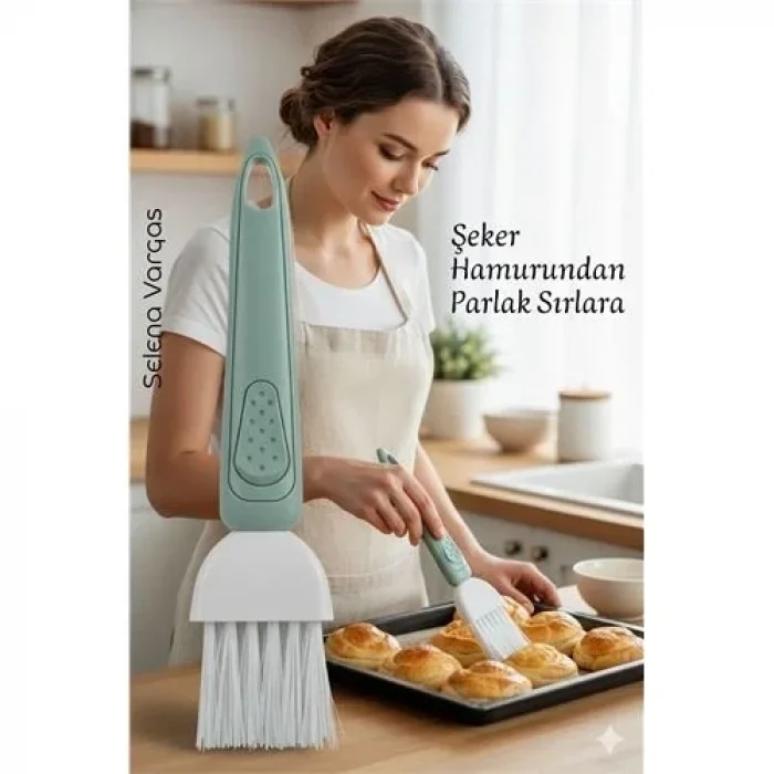 Yumurta Fırçası 18 CM Mutfak Yağlama Sos Sürme Fırçası Pasta Hamur Fırçası 722285