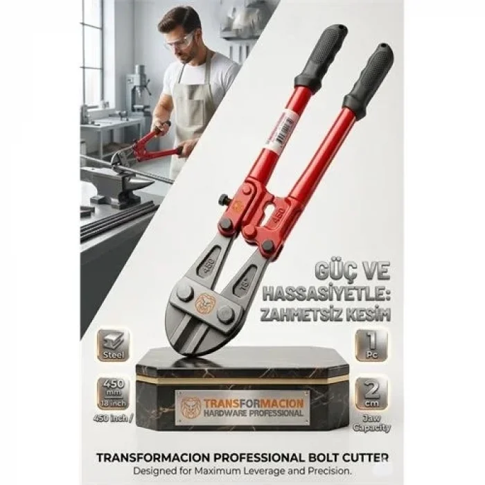 Pro-cut 450mm (18) Profesyonel Çelik Cıvata, Zincir Ve İnşaat Demiri Kesici Makas 723156