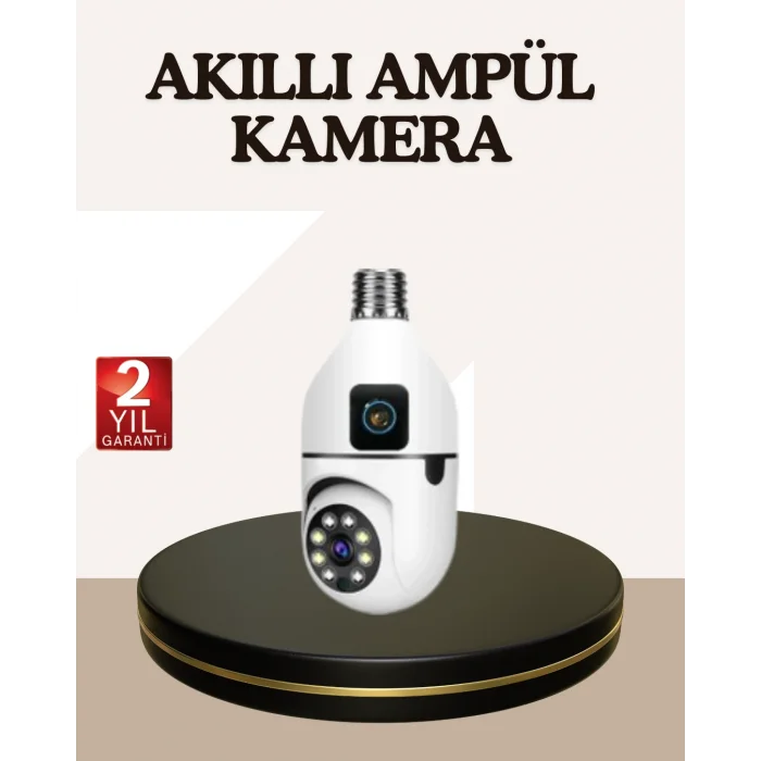 İki Yönlü Sesli WiFi Kamera – Ampul Tipi Ev ve Ofis Güvenlik Kamerası