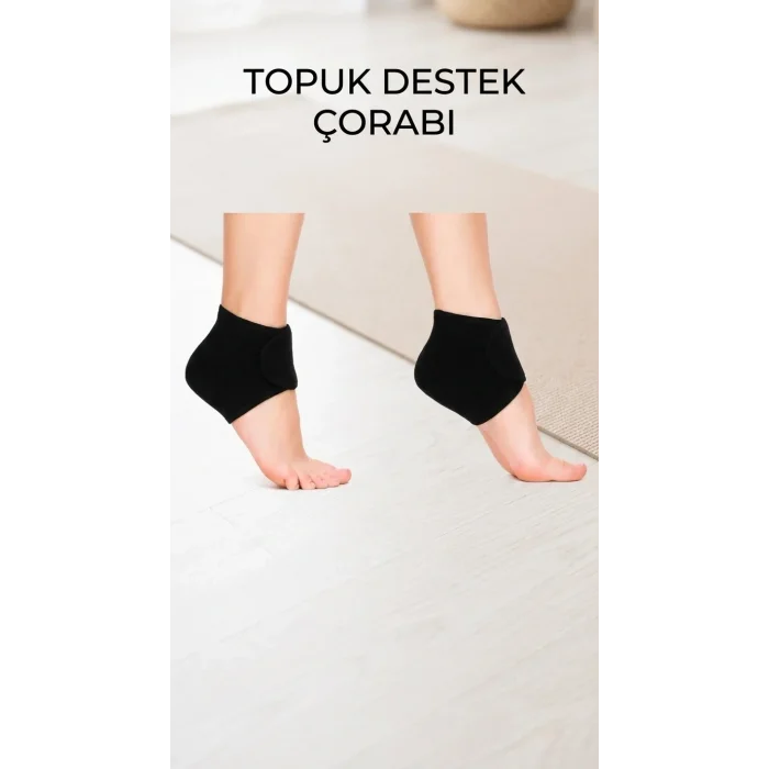 İkili Silikon Tabanlı Topuk Dikeni Ve Çatlak Önleyici Ortopedik Çorap