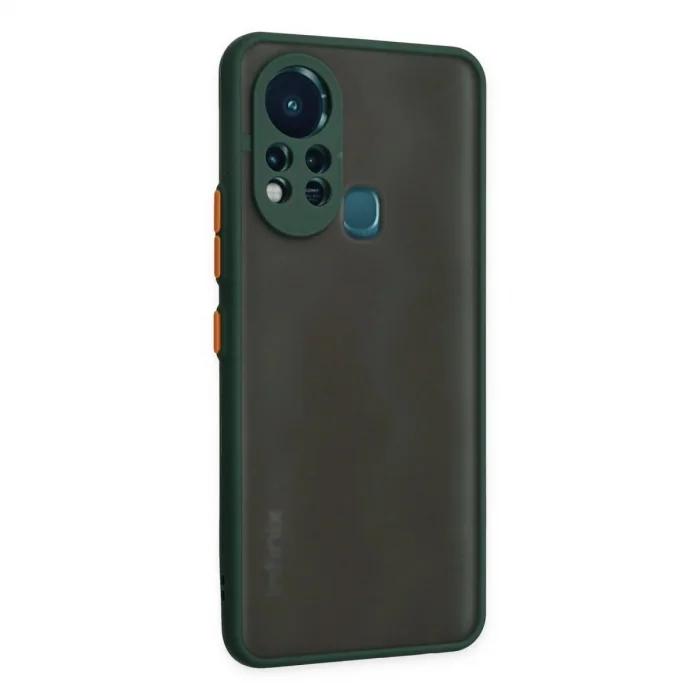 İnfinix Hot 11s Kılıf Montreal Silikon Kapak - Yeşil