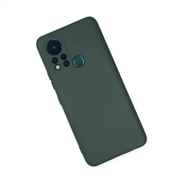 İnfinix Hot 11s Kılıf Nano İçi Kadife Silikon - Koyu Yeşil