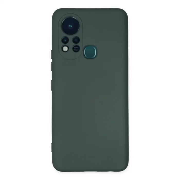 İnfinix Hot 11s Kılıf Nano İçi Kadife Silikon - Koyu Yeşil