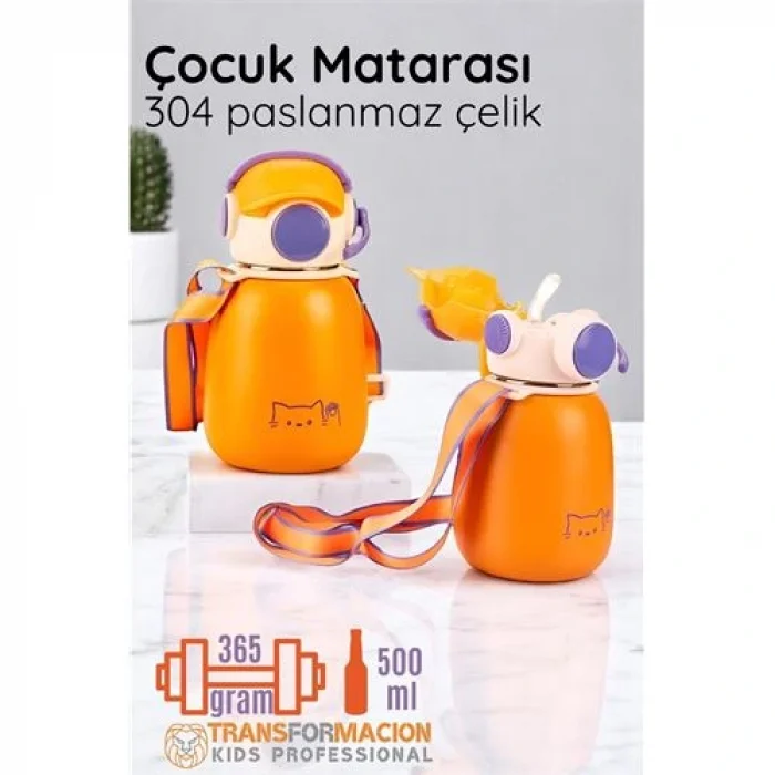 Inox Çelik Hafif Çocuk Matarası 500 ml KAPASİTELİ