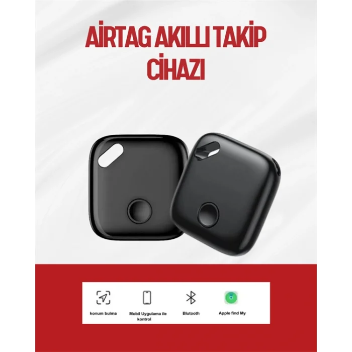 iOS Uyumlu Smart Tag | Uzun Pil Ömrü | Bul Uygulaması ile Entegre Akıllı Takip Cihazı