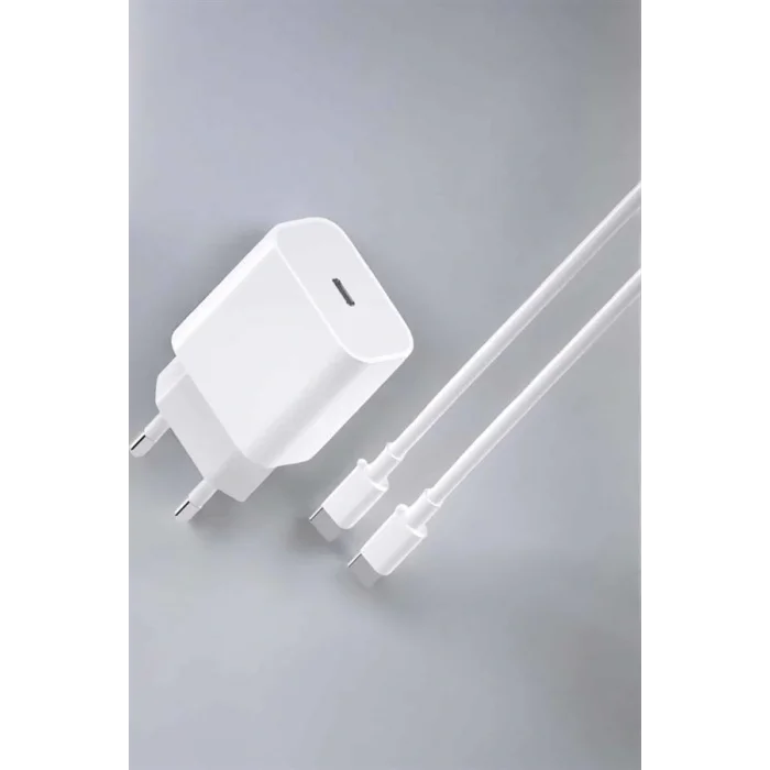 İOS Uyumlu Type-C Girişli Hızlı Şarj 15/15 Pro Max Adaptör ve Kablosu