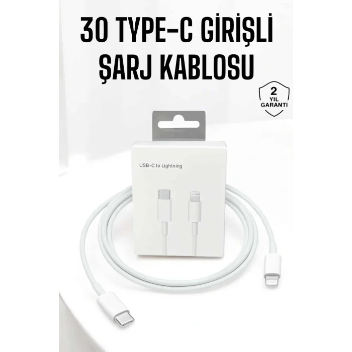 Iphone Uyumlu İOS Uyumlu Lightning Hızlı Şarj Tye C Lightning Şarj Kablosu