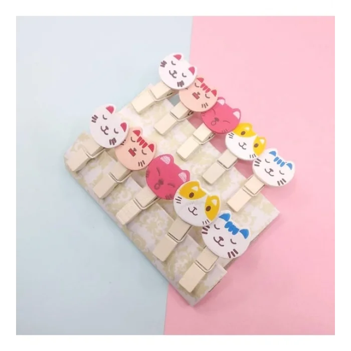 İpli Mandallı Kedili Fotoğraf Albümü Kedi Kafası Şekilli Mandal