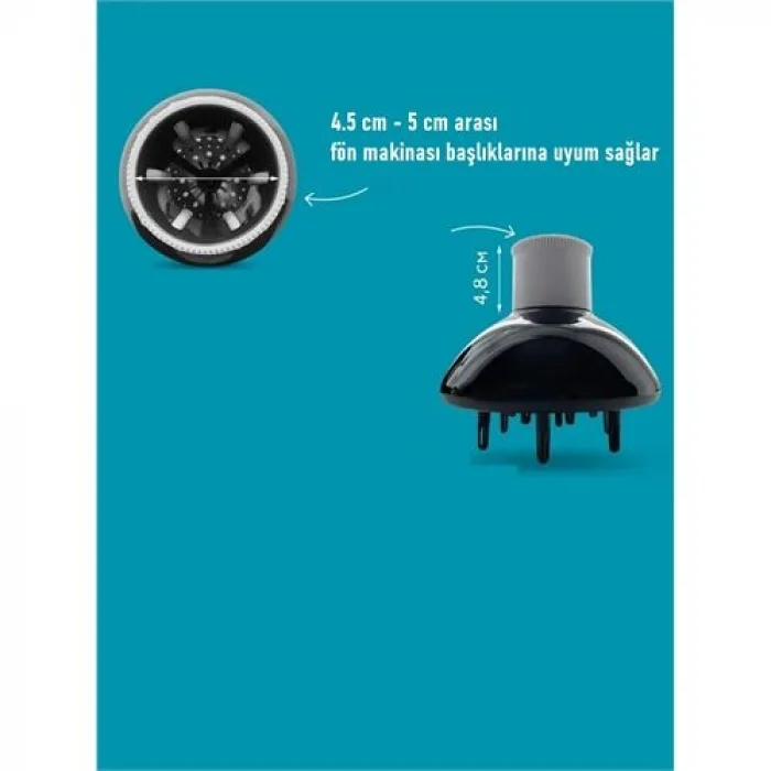 Isı Ayarlamalı Fön Için Difüzör Vigo Başlık Dönerli Profesyonel