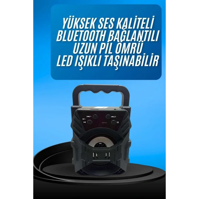 Işıklı Bluetooth Hoparlör Ses Bombası Taşınabilir Yüksek Ses Kaliteli Radyo Özelliği