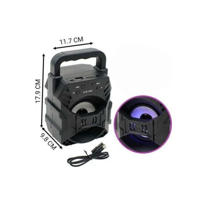 Işıklı Bluetooth Hoparlör Ses Bombası Taşınabilir Yüksek Ses Kaliteli Radyo Özelliği