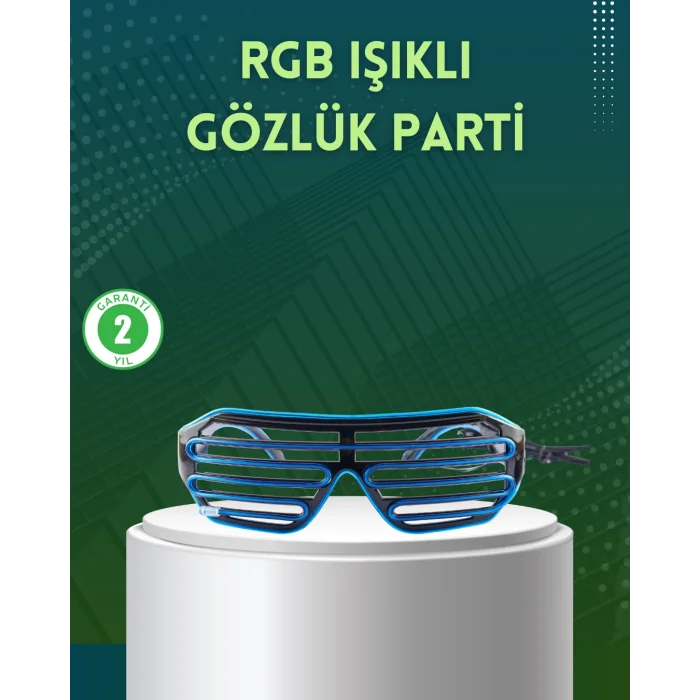 Işıklı LED Gözlük Parti Konser ve Etkinlik Aksesuarı