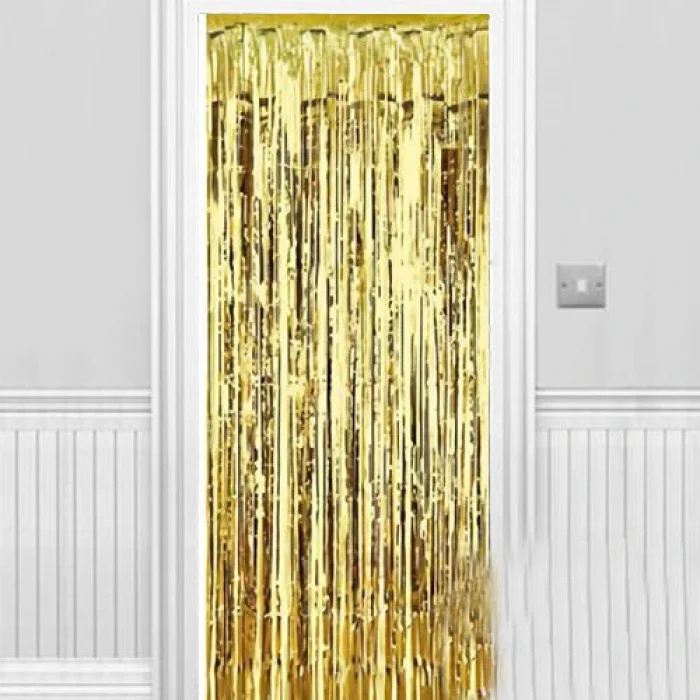 Işıltılı Duvar ve Kapı Perdesi Gold 90x200 cm (5047)