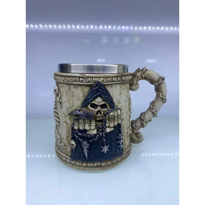 İskelet Game Over Çelik Kupa Kod 6912