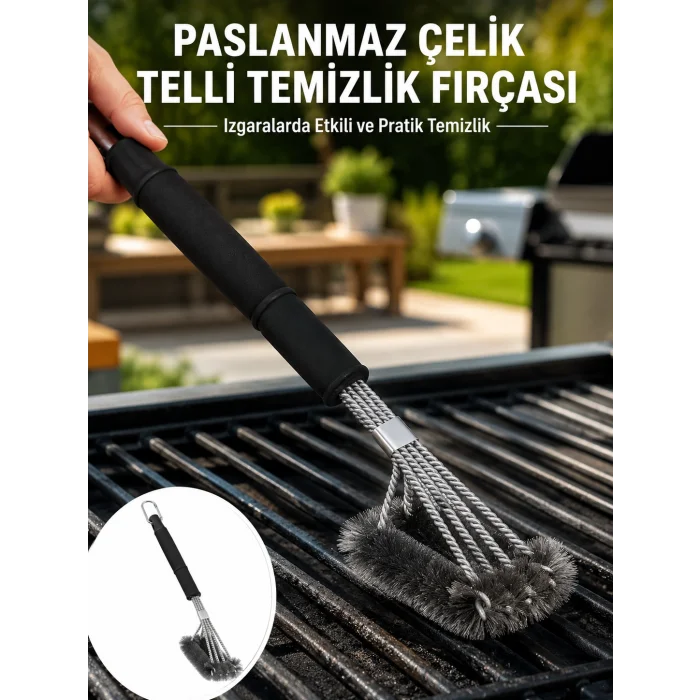 Izgara ve Barbekü Temizleme Fırçası Dayanıklı Tasarım Yeni Nesil
