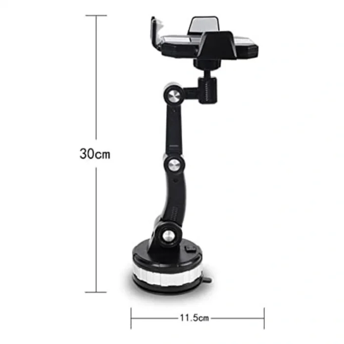 Jel Vantuzlu Cama Takılabilen Güçlü 360 Derece Dönebilen Ayarlanabilir Araç Içi Vantuzlu Telefon Tutucu (5047)
