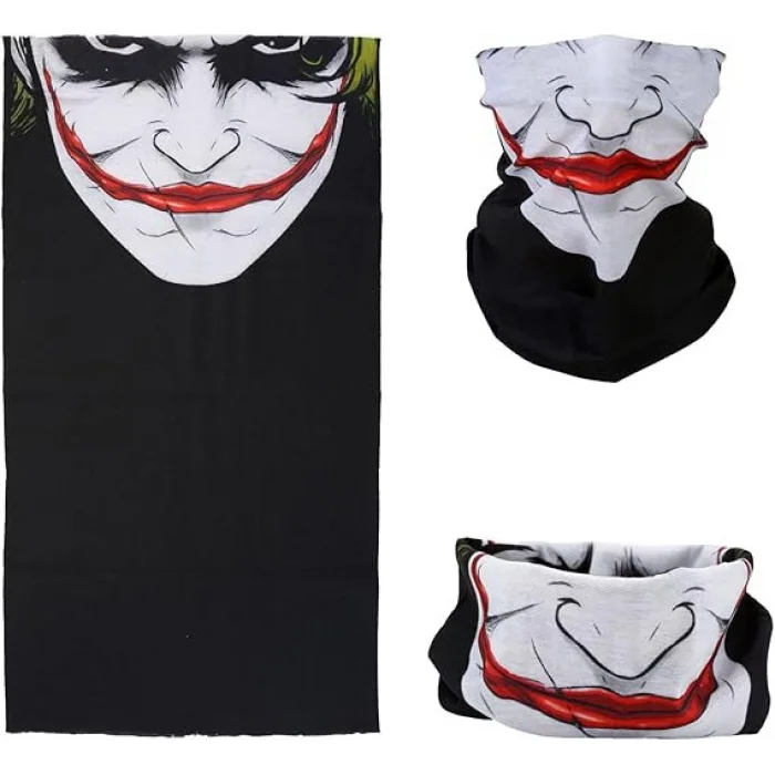 Joker Desenli Çok Amaçlı Buff – Yüz, Boyun ve Bandana Maskesi 5 No