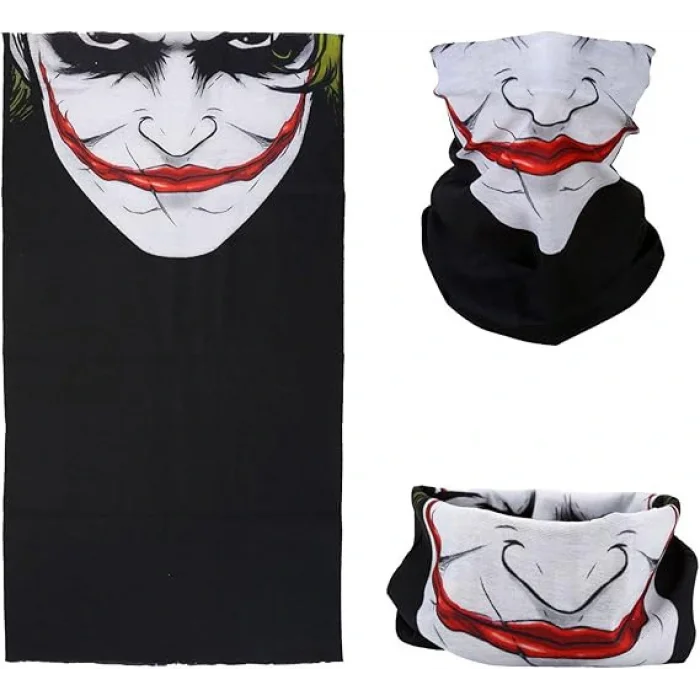 Joker Desenli Çok Amaçlı Buff – Yüz, Boyun ve Bandana Maskesi 5 No (5047)