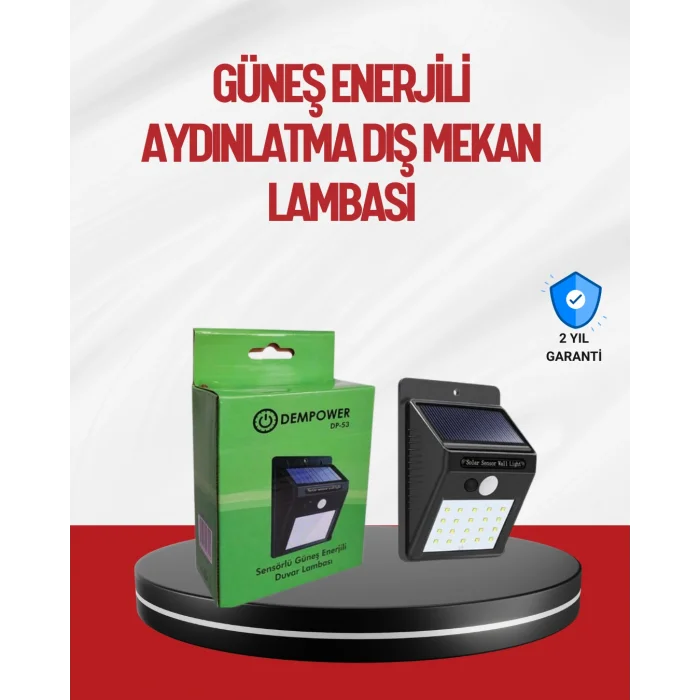 Kablo Gerektirmeyen Güneş Enerjili Dış Mekan Işık – Bahçe ve Koridor Aydınlatması