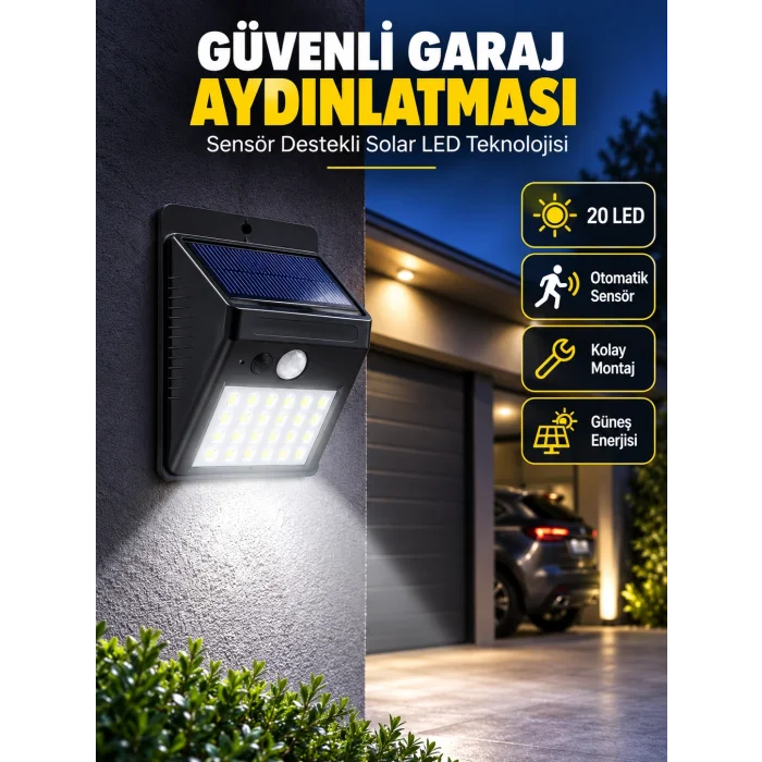 Kablo Gerektirmeyen Solar LED Bahçe ve Veranda Işığı Yeni Nesil
