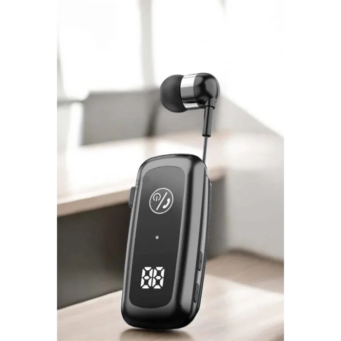 Kablolu Bluetooth Kulaklık Kulak İçi Stereo Mikrofonlu Dijital Göstergeli