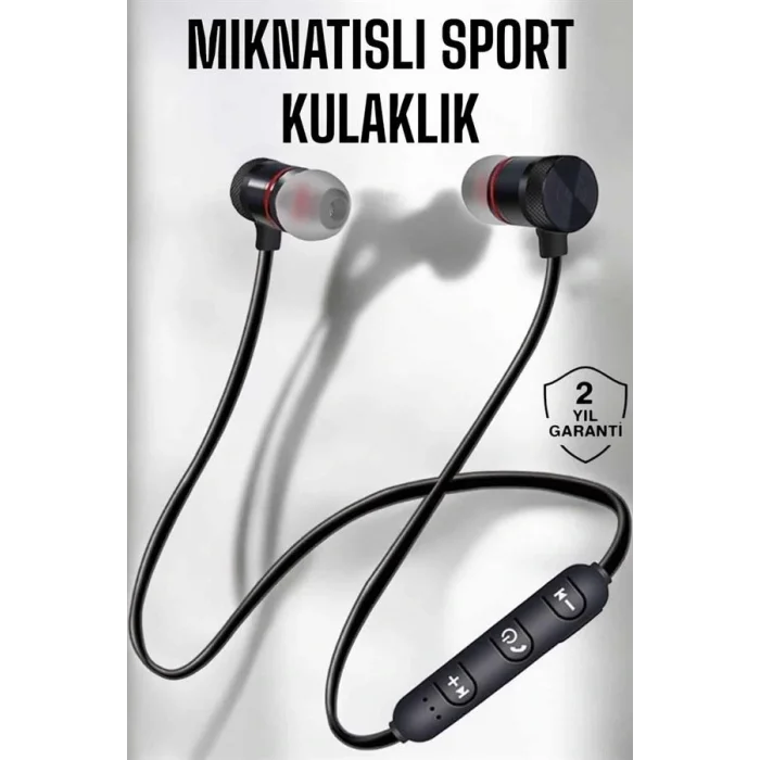Kablolu Mıknatıslı Sport Kulaklık Bluetooth Bağlantılı
