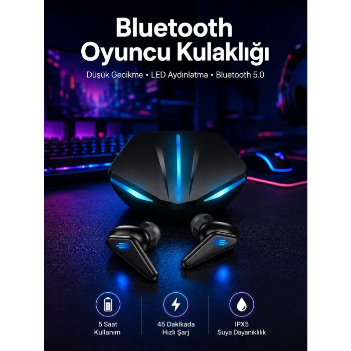 Kablosuz Bluetooth Bağlantılı Kulaklık ve Dokunmatik Ekran Akıllı Saat Arama Cevaplama