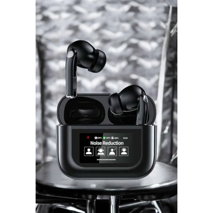 Kablosuz Bluetooth Kulaklık Ekranlı Uzun Şarj Süreli ANC Destekli