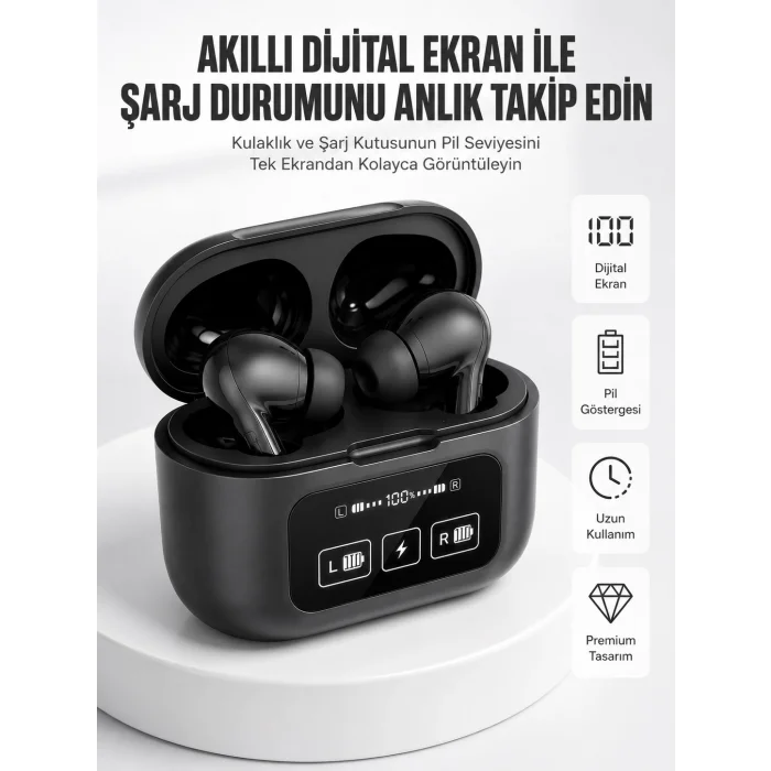 Kablosuz Bluetooth Kulaklık Pro Yeni Nesil Dokunmatik Kontrol
