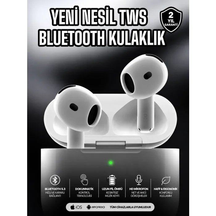 Kablosuz Bluetooth Kulaklık TWS ANC Özelliği Yüksek Ses Kaliteli