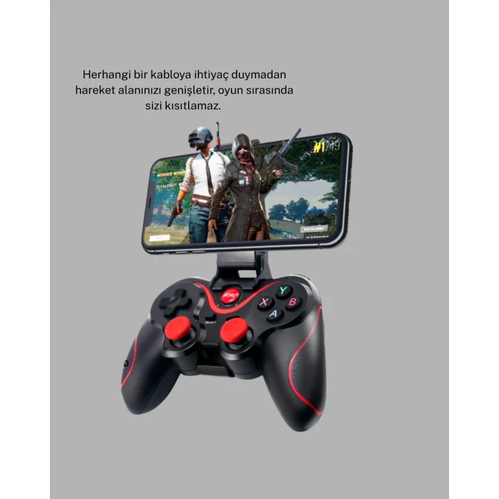Kablosuz Bluetooth Oyun Kolu Mobil TV PC Uyumlu Ergonomik Tasarım