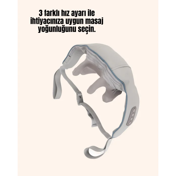 Kablosuz Boyun ve Omuz Masaj Aleti | Isıtmalı ve Yoğurmalı
